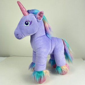 Build A Bear Unicorn BAB Bear Fairy Friends Purple Pastel Stuffed Animal Plush